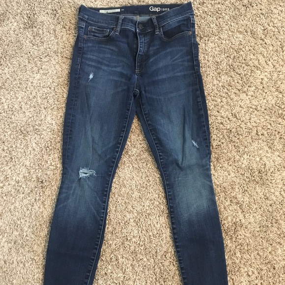 GAP Denim - Gap High Rise Dark Skinny Jeans